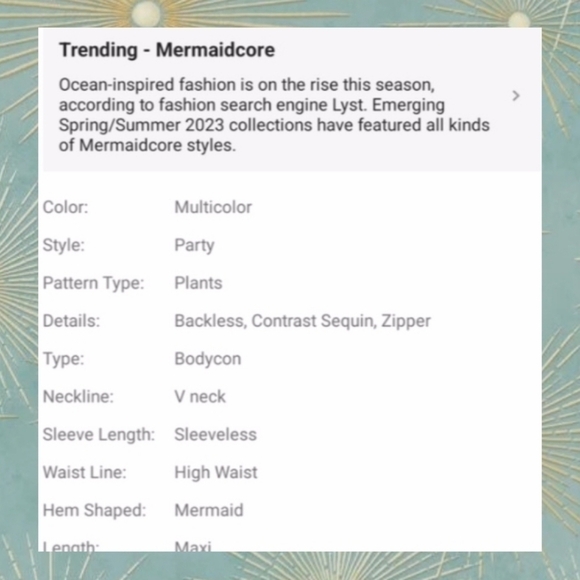 Stunning Sleeveless Deep V Mermaid Formal Gown - Picture 8 of 10